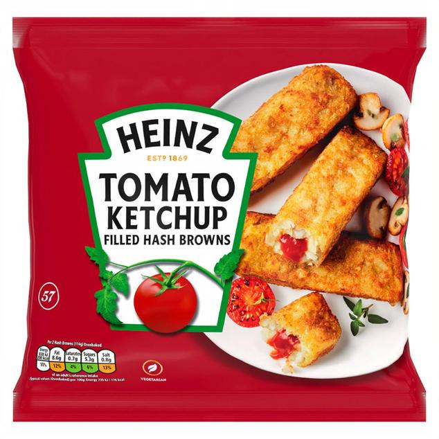 Heinz Tomato Ketchup Filled Hash Browns 600g offers at £2 in Iceland