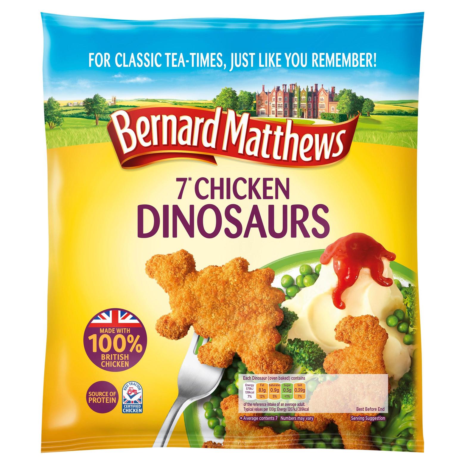 Bernard Matthews 7 Chicken Dinosaurs 350g offers at £1 in Iceland