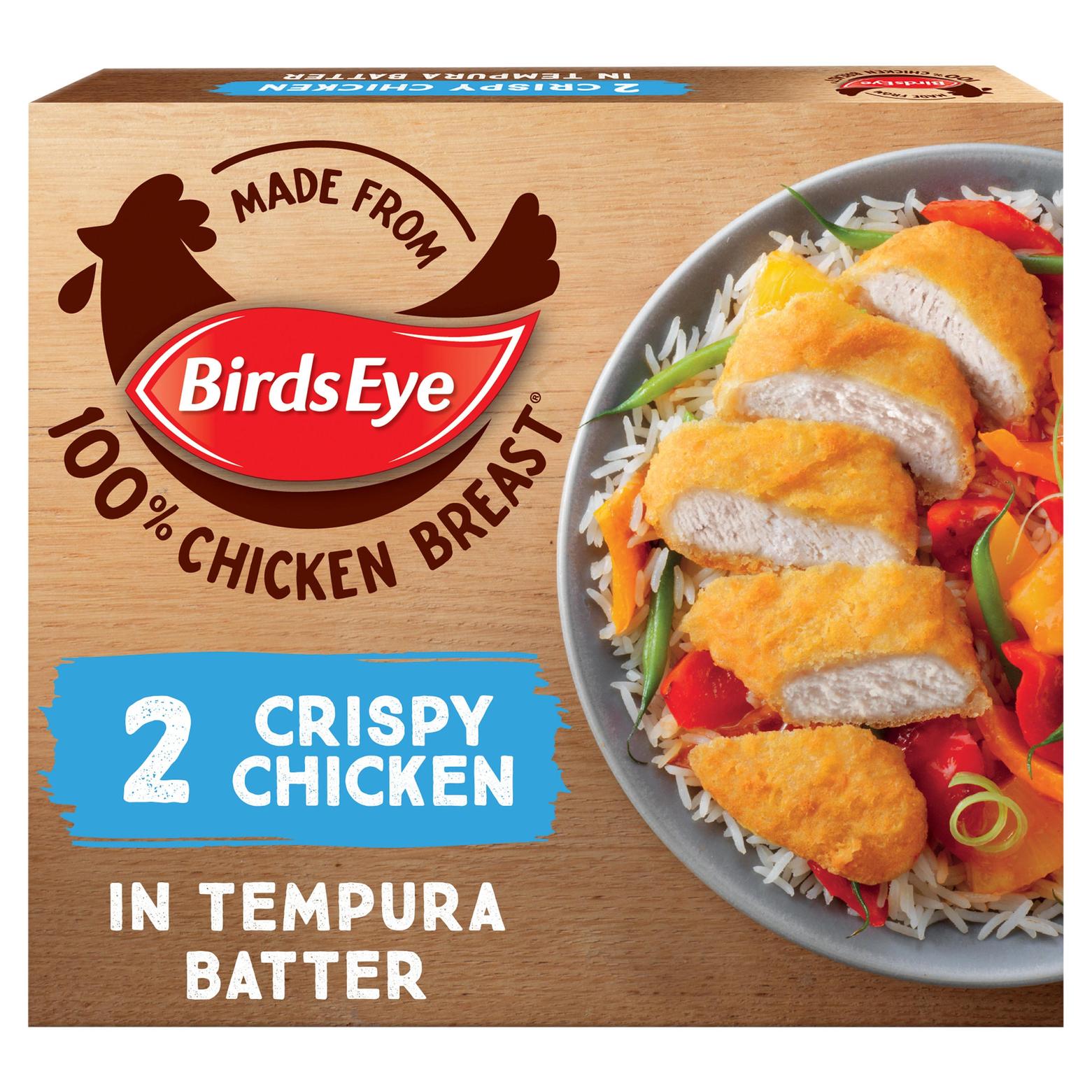 Birds Eye 2 Crispy Tempura Battered Chicken Breast Steaks 170g offers at £2.5 in Iceland