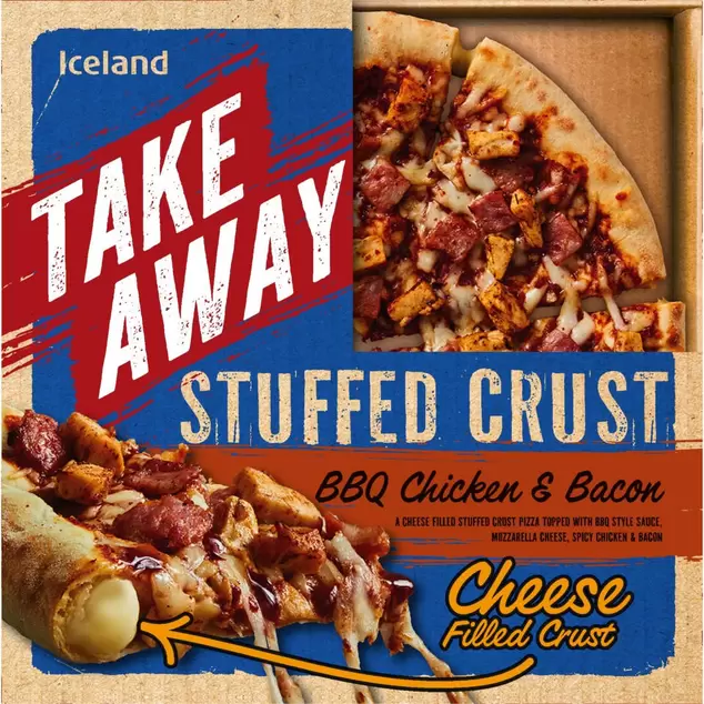 Iceland Takeaway BBQ Chicken & Bacon Stuffed Crust Pizza 460g offers at £3 in Iceland