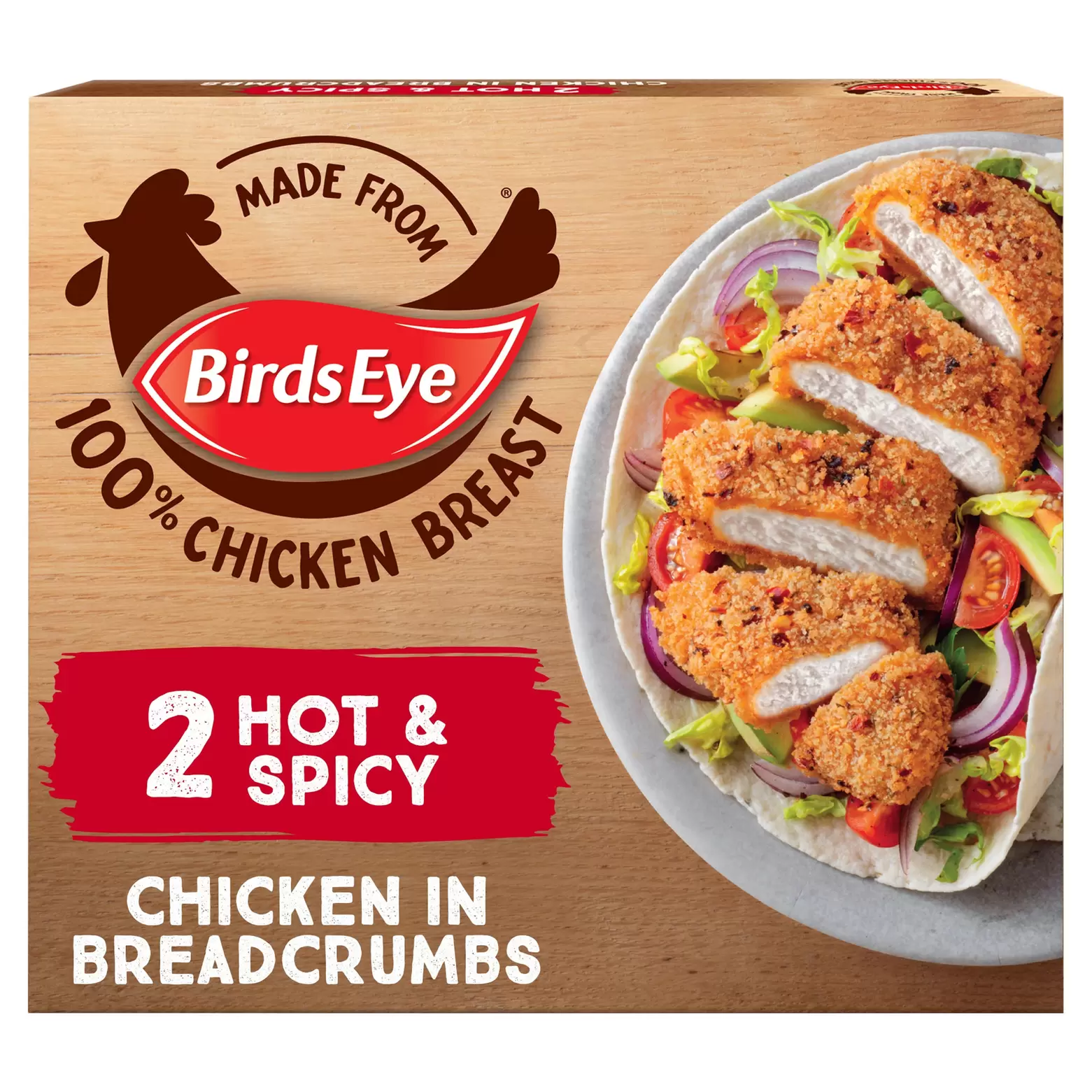 Birds Eye 2 Hot & Spicy Breaded Chicken Breast Steaks 180g offers at £2.5 in Iceland