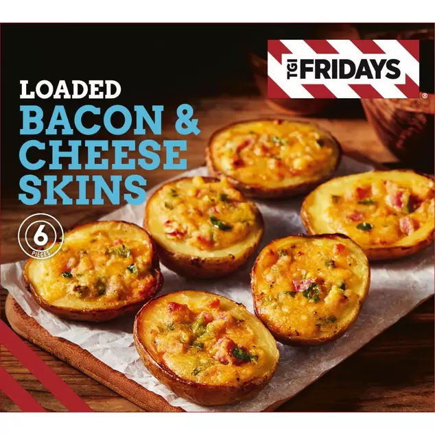 TGI Fridays 6 Loaded Bacon & Cheese Skins 270g offers at £4 in Iceland