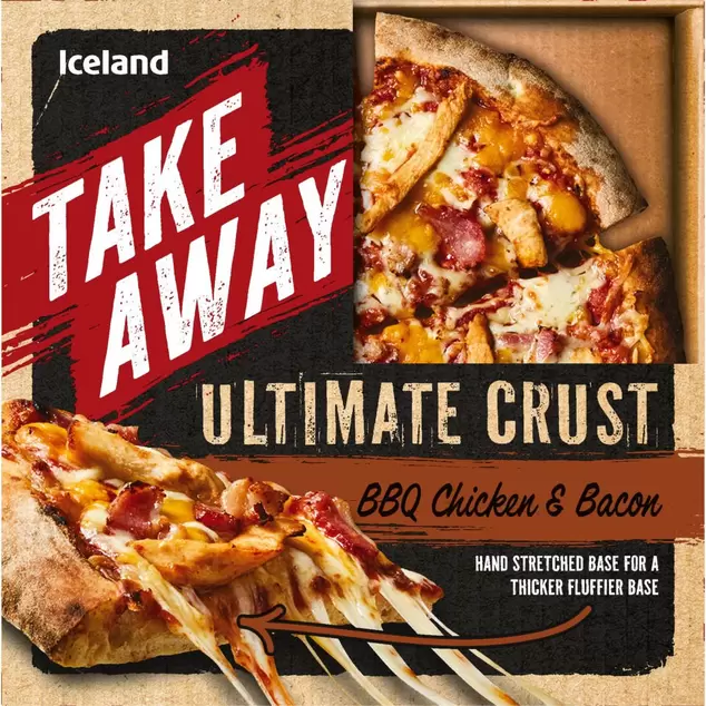 Iceland Takeaway Ultimate Crust BBQ Chicken & Bacon Pizza 440g offers at £2.7 in Iceland