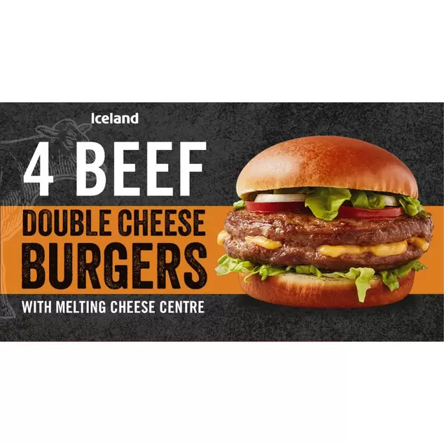 Iceland 4 Beef Double Cheese Burgers 454g offers at £3.5 in Iceland