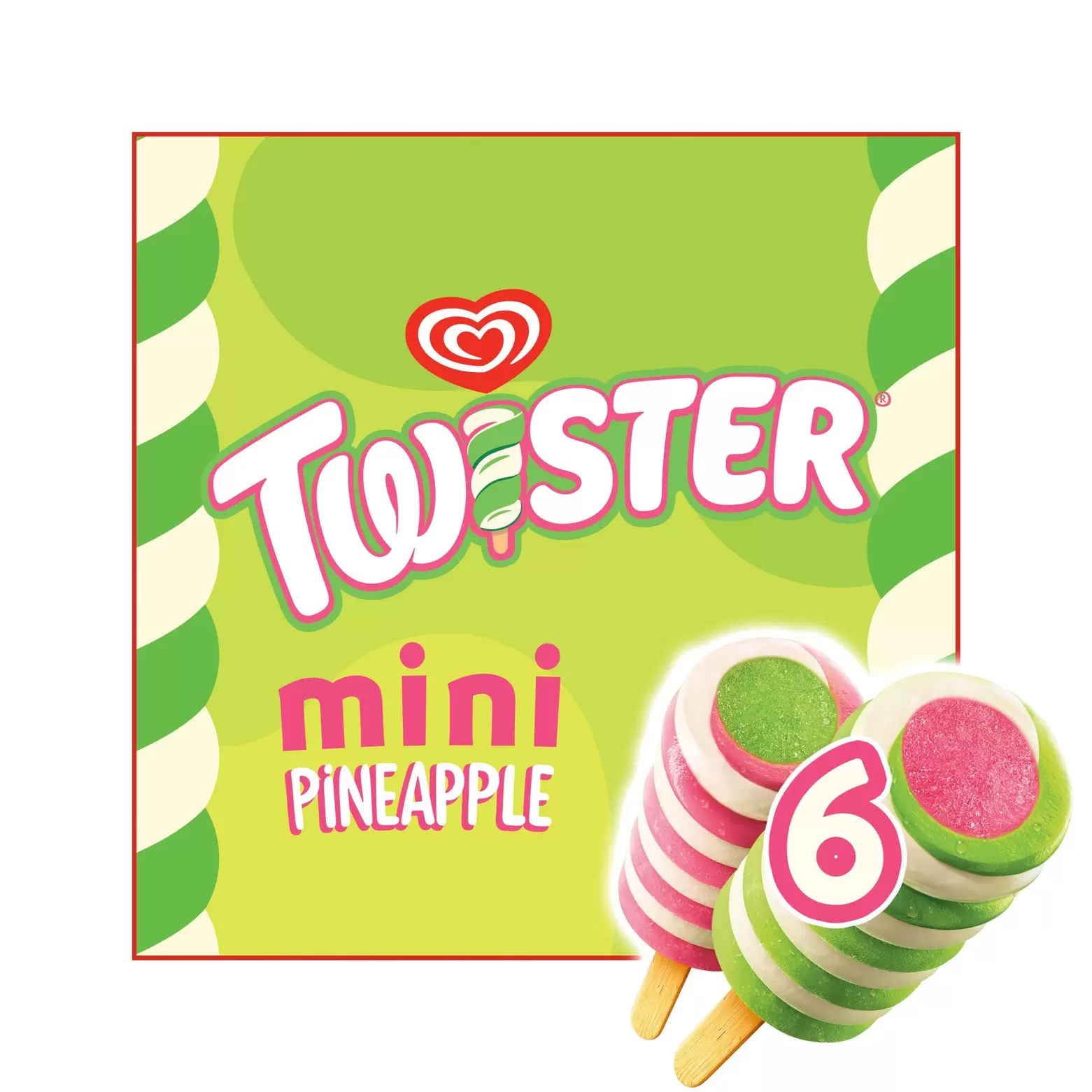 Heartbrand Twister Ice Lolly Mini Pineapple 6x 50 ml offers at £2.5 in Iceland