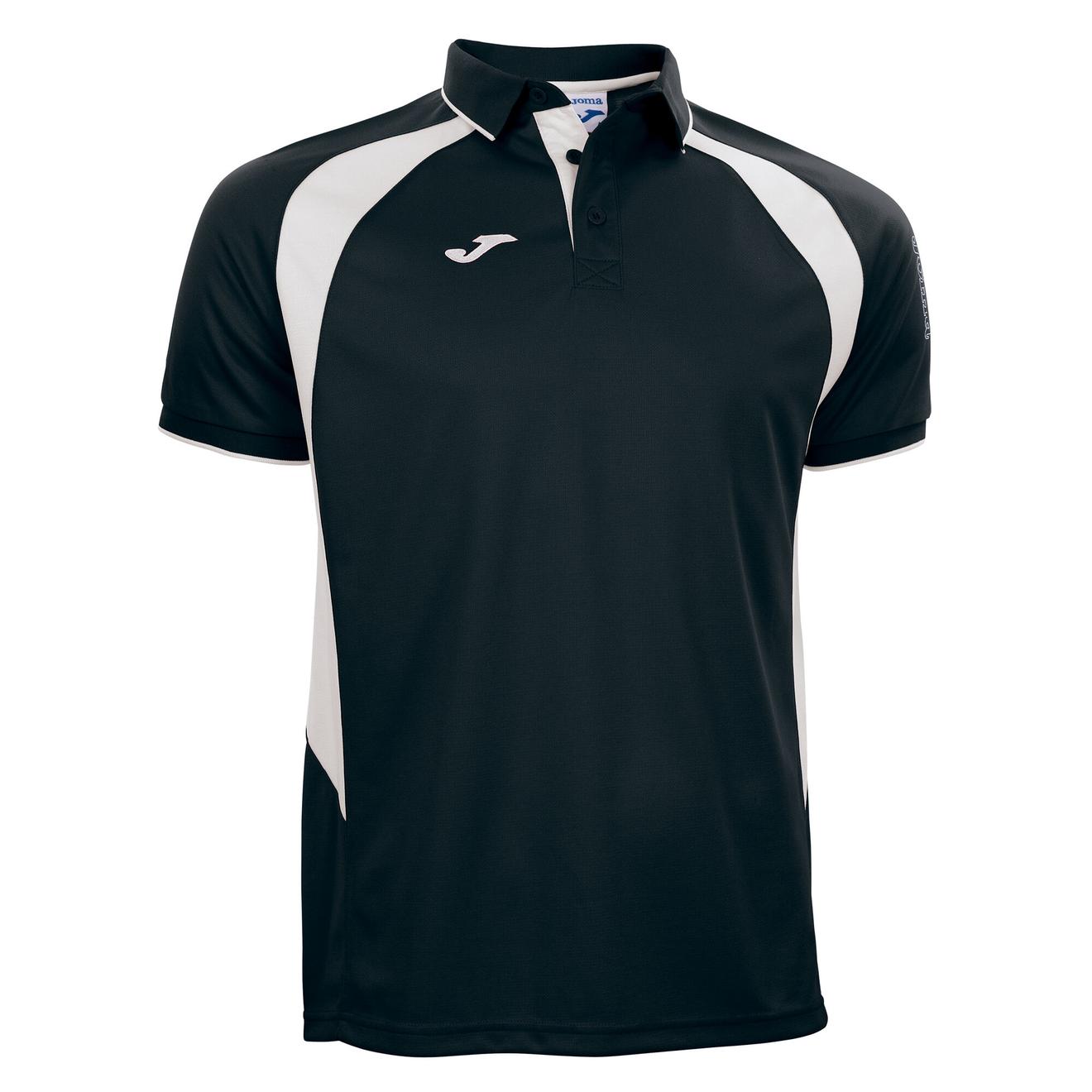 Polo shirt short-sleeve man Championship III black white offers at £10.5 in Joma