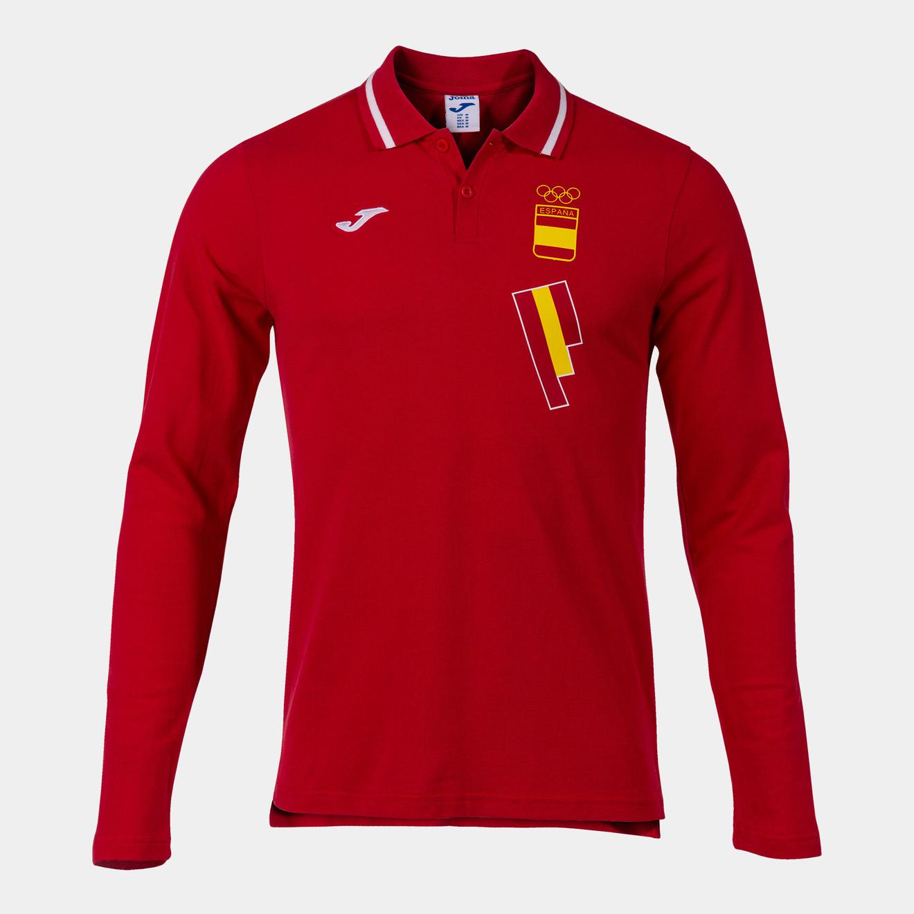 Polo shirt long-sleeve leisure Spanish Olympic Committee offers at £29 in Joma