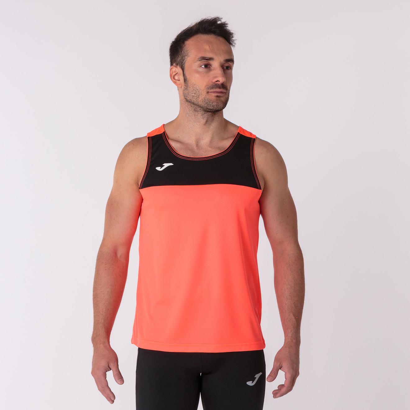 Sleeveless t-shirt man Race coral black offers at £6 in Joma