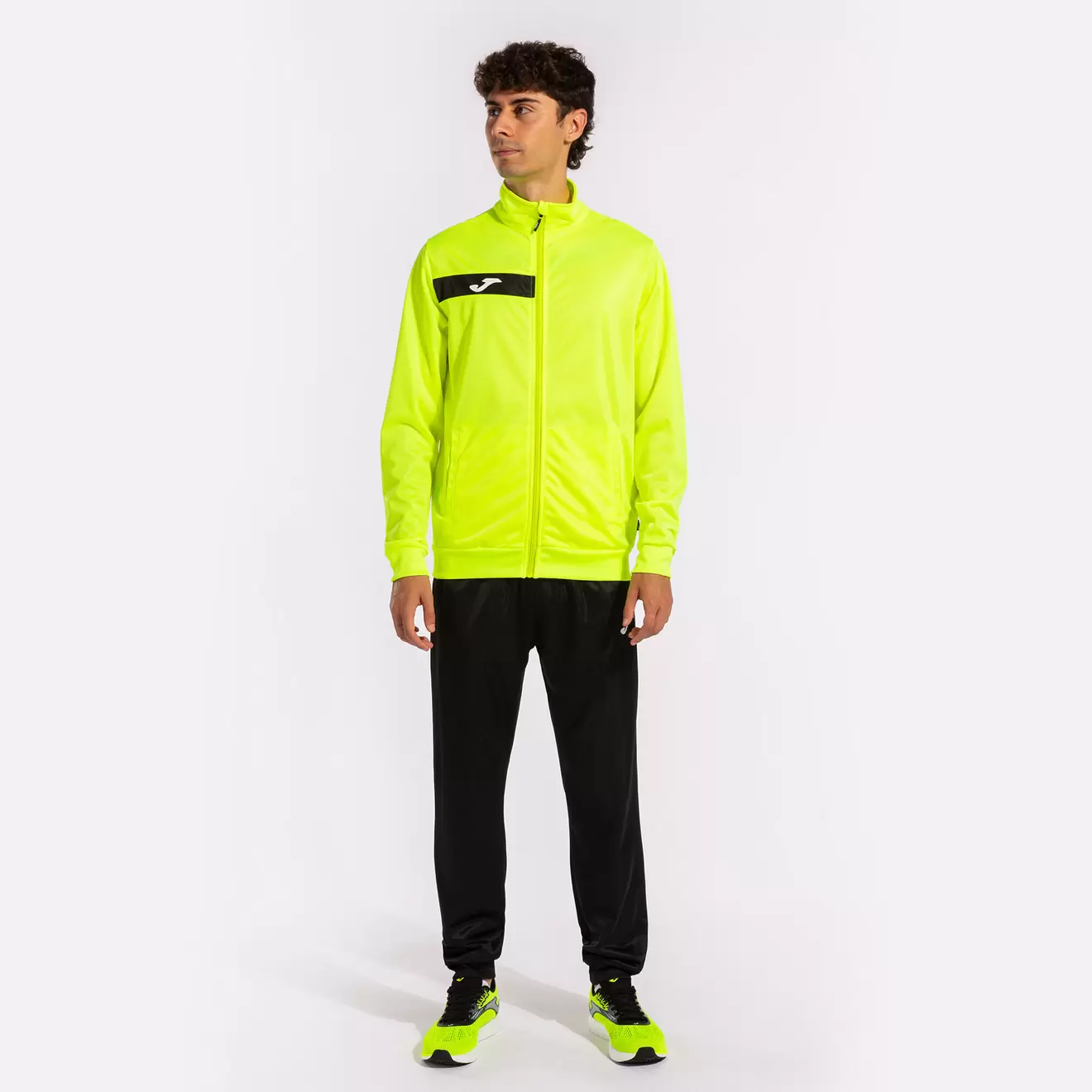 Tracksuit man Columbus fluorescent yellow black offers at £24.96 in Joma