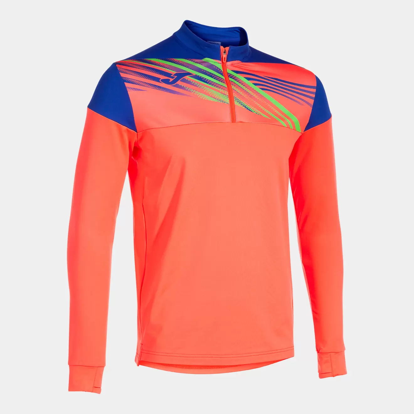 Sweatshirt man Elite X fluorescent coral royal blue offers at £38.25 in Joma