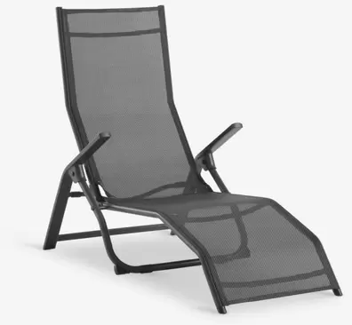 Deckchair LOMMA W63xL130 black offers at £60 in JYSK