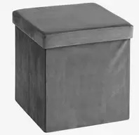 Pouffe AUNING 38x38 w/storage grey velvet offers at £15 in JYSK