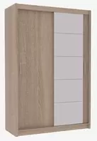 Wardrobe ODDA 145x216 with mirror oak offers at £250 in JYSK